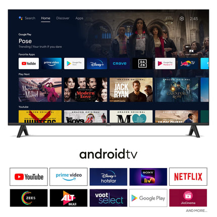 TCL 79.97 cm (32 inches) Metallic Bezel-Less S Series FHD Smart Android LED TV 32S5500AF (Black) 