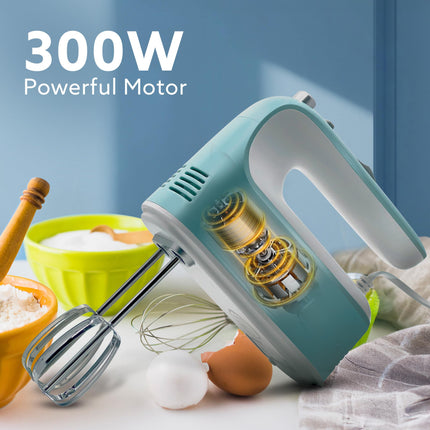 AGARO Regency Hand Mixer, Hand Mixer Blender, Detachable Beaters & Whisker/Dough Hooks, 300W, 5 Speed Settings 