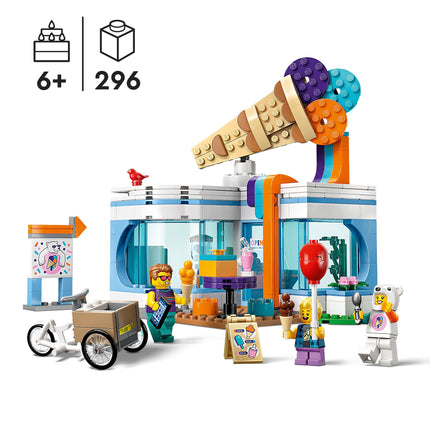 LEGO City Ice-Cream Shop 60363 Building Toy Set for Kids Aged 6+ (296 Pieces) 