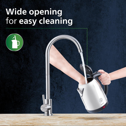 PHILIPS HD9373/00 1.5 liter Kettle with 25% thicker body for longer life, triple safe auto cut off, Stainless Steel, 1300 Watt 