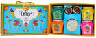 TOTA Divine Holi Gift Pack – 4 Flavours × 100g Herbal Gulal with 2 Mukwas and 1 Chandan Tika | Organic Holi Colours Powder | Gifts Hamper – Set of 4 Holi Gulal Jar + Mouth freshner + Chandan Tilak 