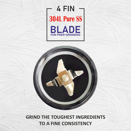 ACTIVA Easy Mix Nutri 2 Jar Mixer Grinder for Smoothies, Chutney & Shakes, Long Lasting Shock Proof Abs Body, Powerful 500 Watt Heavy Duty Motor With Nano Grinding Technology, 2 Years warranty-Black 