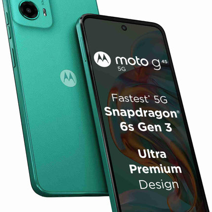 Motorola G45 5G (Brilliant Green, 8GB RAM, 128GB Storage) | 6.5" FHD+ Display | Snapdragon 6 Gen1 Processor | 50MP Camera | 16MP Front Camera | 5000mAh Battery | 33W Charging 