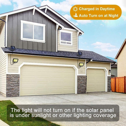 Solar Light Outdoor with Motion Sensor, Solar Light + Solar Panel Separate Design with 4m Cable for Home Garden Balcony, Waterproof 120 LED Solar Wall Light with 120° Lighting Angle Night Spotlight 