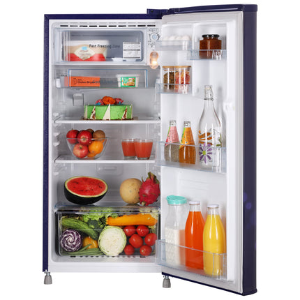 LG 185 L, 4 Star, Smart Inverter, Direct-Cool Single Door Refrigerator (GL-B199OBEY, Blue Euphoria, Smart Connect & Fast Ice Making) 