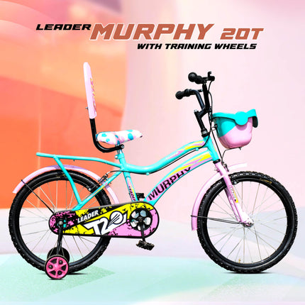 Leader Kids Children, Boys, Girls 20T Road Bike , 20 Inches Steel Frame , Single Speed Cycle For 7-10 Years , Sea Green & Light Pink, Rigid 