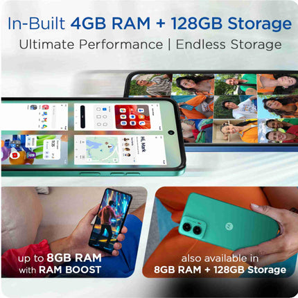 Motorola G45 5G (Brilliant Green, 8GB RAM, 128GB Storage) | 6.5" FHD+ Display | Snapdragon 6 Gen1 Processor | 50MP Camera | 16MP Front Camera | 5000mAh Battery | 33W Charging 