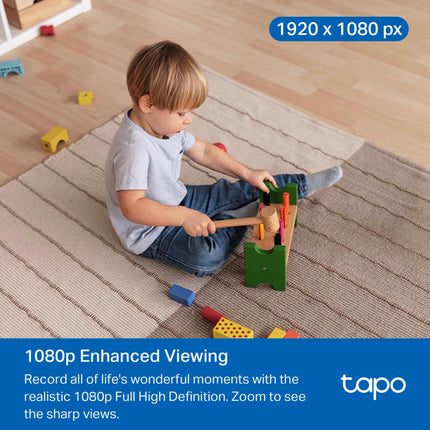 Tapo C201 360° 2MP 1080p Full HD Pan/Tilt Home Security Wi-Fi Smart Camera| Alexa Enabled| 2-Way Audio| Night Vision| Motion Detection| Sound and Light Alarm| Indoor CCTV Black 
