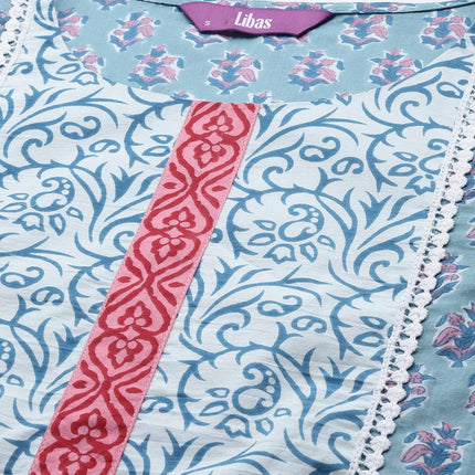Libas Women's Cotton Kurta Sets (33204O_Blue 