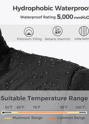 Wantdo Womens Quilted Puffer Coat Thick Parka With Removable Hood Black XL