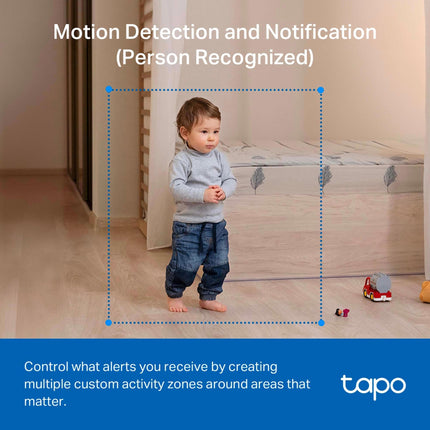 Tapo C201 360° 2MP 1080p Full HD Pan/Tilt Home Security Wi-Fi Smart Camera| Alexa Enabled| 2-Way Audio| Night Vision| Motion Detection| Sound and Light Alarm| Indoor CCTV Black 
