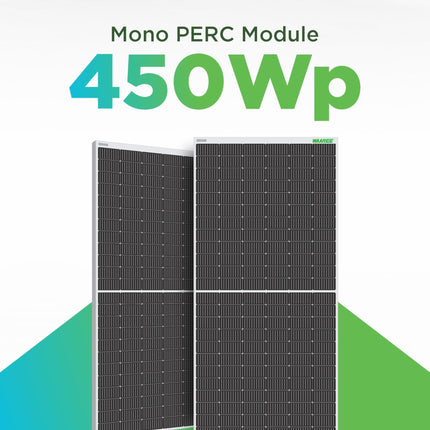 WAAREE Solar Panel 450 Watt II Pack of 2 II 450W X 2 II Half-Cut 24 Volts II 144 Cells Mono PERC Solar Panels II 30 Years Performance Warranty II 450 Watt Pack of 2 