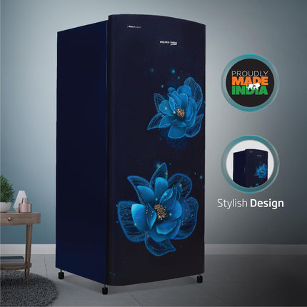 Voltas Beko, A Tata Product 183 L 3 Star Direct Cool Single Door Refrigerator (2024 Model, RDC215C/S0BFR0M0000GO, Fressia Blue, With Fresh Box Technology and Chiller Zone) 