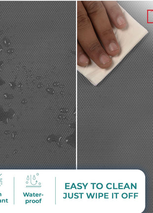 Senego by Trendy Home Anti-Slip Mat for Kitchen (45 cm x 5 m), Food Grade & Washable, Mat for Fridge, Shelves, Cupboards, EVA Shelf Liner Sheet for Drawers & Wardrobe (Diamond Texture, Grey)