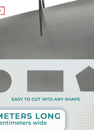 Senego by Trendy Home Anti-Slip Mat for Kitchen (45 cm x 5 m), Food Grade & Washable, Mat for Fridge, Shelves, Cupboards, EVA Shelf Liner Sheet for Drawers & Wardrobe (Diamond Texture, Grey)