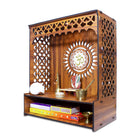 Heartily® Aastha Beautiful Wooden Pooja Mandir for Home or Puja Temple Stand for Office and Shops with Led spot Light (H- 18, L- 16, W-8.75 Inch) 
