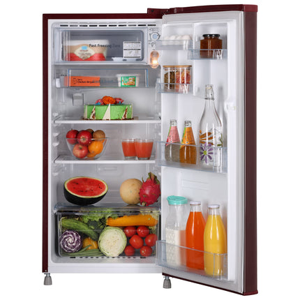 LG 185 L 4 Star Direct-Cool Inverter Single Door Refrigerator (GL-B199OSEY, Scarlet Euphoria, Smart Connect) 