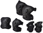 Amazon Brand - Symactive Professional Protective Gear Set (Knee/Elbow/Wrist Guard) for Skateboarding, Roller Skating, Inline Skating, Cycling and Other Sports Kids, Boys and Girls (Medium, Black) 