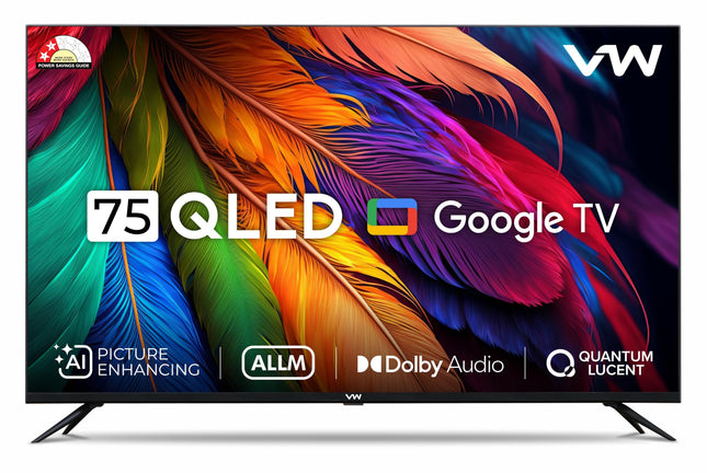 VW 190 cm (75 inches) GQ1 Pro Series 4K Ultra HD Smart QLED Google TV VW75GQ1
