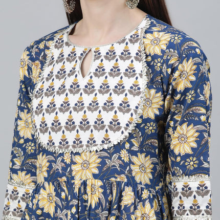 Libas Women's Cotton Kurta Sets (13033O_Multicoloured 