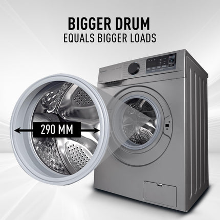 Panasonic 7 kg 5 Star Inverter Fully Automatic Front Loading Washing Machine with Built-In Heater (NA-147MH2L01, Dark Silver, 2024 Model) 