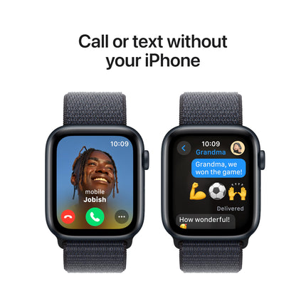 Apple Watch SE (2nd Gen, 2023) [GPS 44mm] Smartwatch with Midnight Aluminum Case with Ink Sport Loop. Fitness & Sleep Tracker, Crash Detection, Heart Rate Monitor, Retina Display 