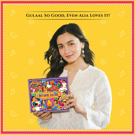 Phool Holi Gulal Colour -Pack of 4 Organic Holi Colours - 4X 100 (400) GMS Gulal Colours of Pink, Blue,Green, Yellow Certified Skin Safe Gulaal 
