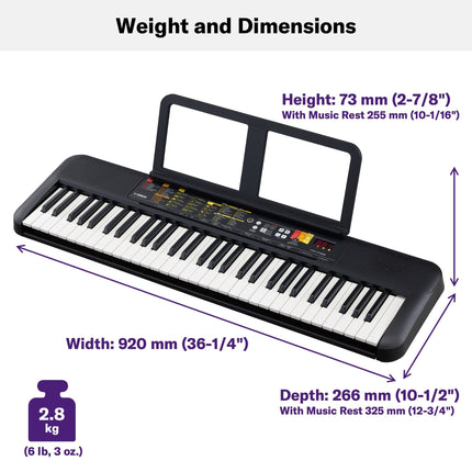 YAMAHA Psr-F52 Portable Keyboard With 61 Keys 