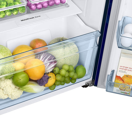 Samsung 236L 2 Star Inverter Frost-Free Convertible 3 In 1 Double Door Refrigerator Appliance (RT28C3732HS/HL,Hydrangea Blue) 