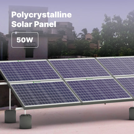 ZunSolar 50 Watt 12 Volt Polycrystalline Solar Panels, 55 x 67 cm 
