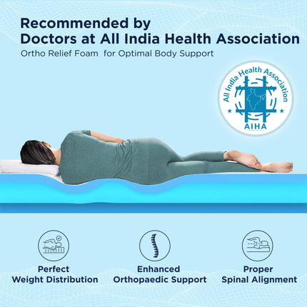 The Sleep Company SmartGRID Ortho Mattress | Japanese Patented Technology | AIHA Certified | Medium Firm Orthopedic Mattress for Back Pain Relief | 10 Years Warranty | King Size 78x72x6 