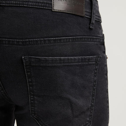 Peter England Men's Premium Skinny Fit Stretchable Mid Rise Jeans Black, 30 