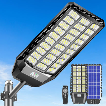 9000W Solar Street Lights Outdoor Waterproof, Commercial Grade 480000 Lumens Dusk to Dawn Solar Flood Light Motion Sensor, LED Solar Lights Outdoor with Remote Control for Parking Lot, Backyard 