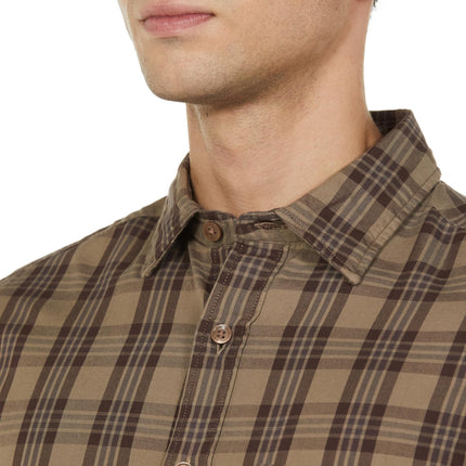 U.S.POLO ASSN. Men's Regular Fit Shirt (USSHTO3464_Lt. Brown 
