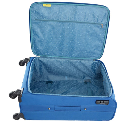 Aristocrat Baleno Set of 2 ( Small + Medium ) Blue Softsided Trolleys 