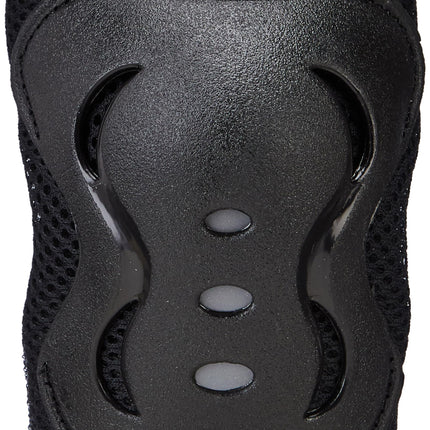 Amazon Brand - Symactive Professional Protective Gear Set (Knee/Elbow/Wrist Guard) for Skateboarding, Roller Skating, Inline Skating, Cycling and Other Sports Kids, Boys and Girls (Medium, Black) 
