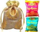Piccadio Farms Holi Gift Pack with Sun Dried Fruit Cocktail 100g, Natural Gulal Colours 2x80g with Greeting Card 