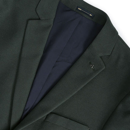 Arrow Men Dark Green Single Breasted Solid Formal Blazer 