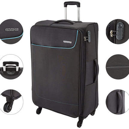 American Tourister Jamaica Polyester 80 cms Grey Softsided Suitcase (27O (0) 08 003) 