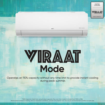 LG 1 Ton 4 Star DUAL Inverter Split AC (Copper, AI Convertible 6-in-1 Cooling, 4 Way Swing, HD Filter with Anti-Virus Protection, Faster Cooling & Energy Saving, 2024 Model, TS-Q13JNYE, White) 