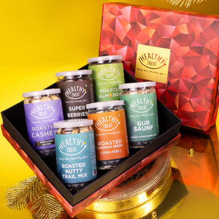 Healthy Treat Royal Treat Holi Gift Hamper | Festival Gifting | Holi Gift | Holi Gifts For Family and Friends | Birthday, Anniversary Gift's | Wedding Gifts | Healthy Gourmet Hamper | Healthy Roasted Snacks, Dry Fruit Gift Box | Wholesome Corporate Giftin 