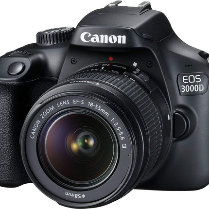 Canon EOS 3000D 18MP Digital SLR Camera (Black) with 18-55mm is II Lens, 16GB Card and Carry Case 