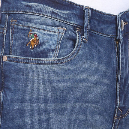 U.S. POLO ASSN. Men's Slim Mid Rise Jeans (UDJENO0370_Blue_32) 