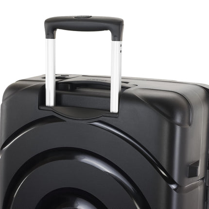 American Tourister Circurity+ 68 CM 8 Wheel with 3 Point TSA Lock Trolley Bag for Travel | Small Polypropelene Suitcase with TSA Lock, Double Wheels & Flexi Packing Straps for Men & Women - Black 