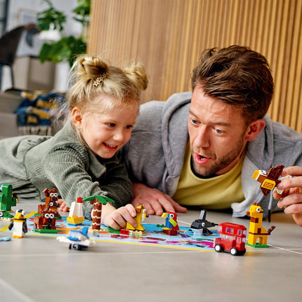 LEGO Classic Around The World 11015 Building Kit; 15 Toys for Kids (950 Pieces), Multi Color 