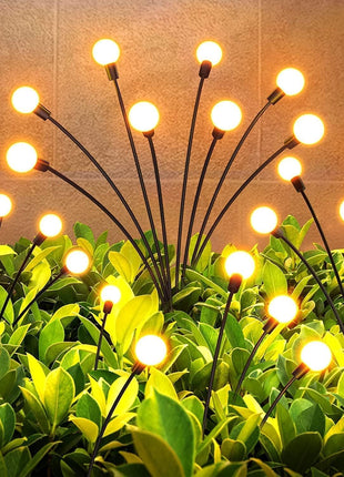 AAOVEFOX 8 LED Solar Garden Light Sway by Wind Waterproof Outdoor Decoration Night Light Yard Patio Pathway Garden/Balcony/Terrace Plant Decoration(Warm White) (1) 