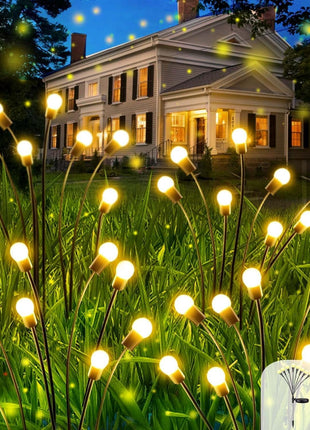 AAOVEFOX 8 LED Solar Garden Light Sway by Wind Waterproof Outdoor Decoration Night Light Yard Patio Pathway Garden/Balcony/Terrace Plant Decoration(Warm White) (1) 