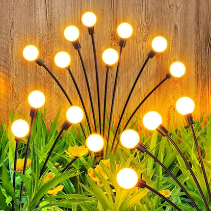 AAOVEFOX 8 LED Solar Garden Light Sway by Wind Waterproof Outdoor Decoration Night Light Yard Patio Pathway Garden/Balcony/Terrace Plant Decoration(Warm White) (1) 