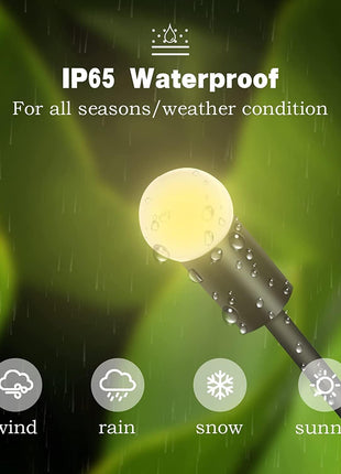 AAOVEFOX 8 LED Solar Garden Light Sway by Wind Waterproof Outdoor Decoration Night Light Yard Patio Pathway Garden/Balcony/Terrace Plant Decoration(Warm White) (1) 