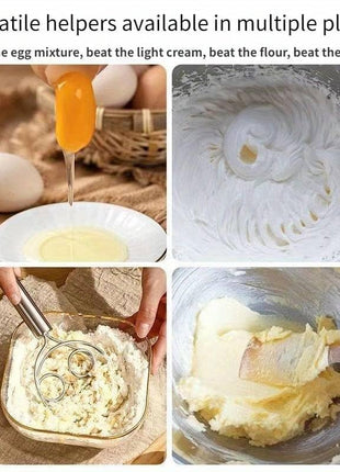 ABTER Atta Kneader Dough Maker with Stainless Steel Food Processor Roti Atta Blender Beater Manual Flour Mixer for Egg, Bread, Cake, Pastry, Pizza Dough 